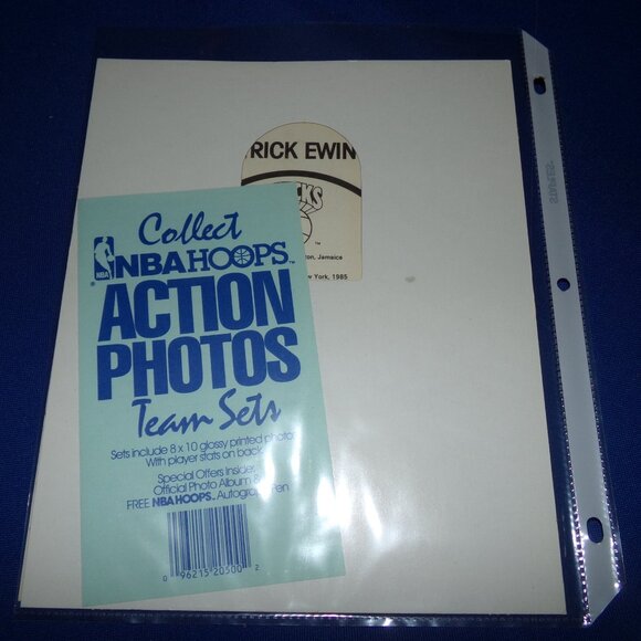 Vintage OFFICIAL NBA HOOPS BASKETBALL PRINT PATRICK EWING - NEW YORK KNICKS 1991 - Picture 5 of 5